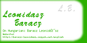 leonidasz baracz business card